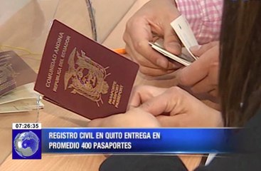 Registro Civil en Quito entrega en promedio 400 pasaportes