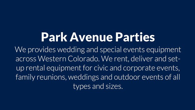 The Complete Party Rentals For All Occasions | Park Avenue Parties