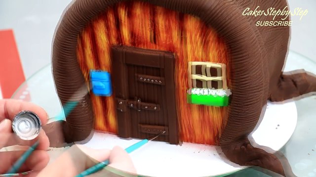 MASHA and the Bear Chocolate Cake - Decorating with Modeling Chocolate by CakesStepbyStep