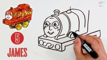 Thomas and Friends ♦ How to Draw Thomas the Tank Engine ♦ Animated Drawing Tutorial