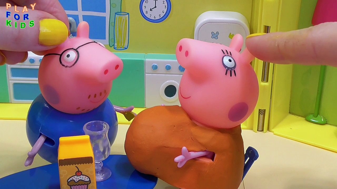Свинка Пеппа Беременная Мама Свинка мама свинка беременная укол Peppa Pig, videos with toy