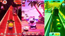 Games for Kids Learn Colors with Minion Rush Talking Hank vs Talking Tom Gold Run Level 32 Video,Cartoons animated anime game 2017