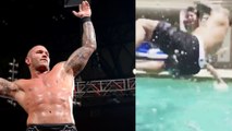 Randy Orton RKOs His Own Son into the Pool... OUTTA NOWHERE!