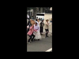 James Corden Sings, Dances as Mary Poppins While Rehearsing in London