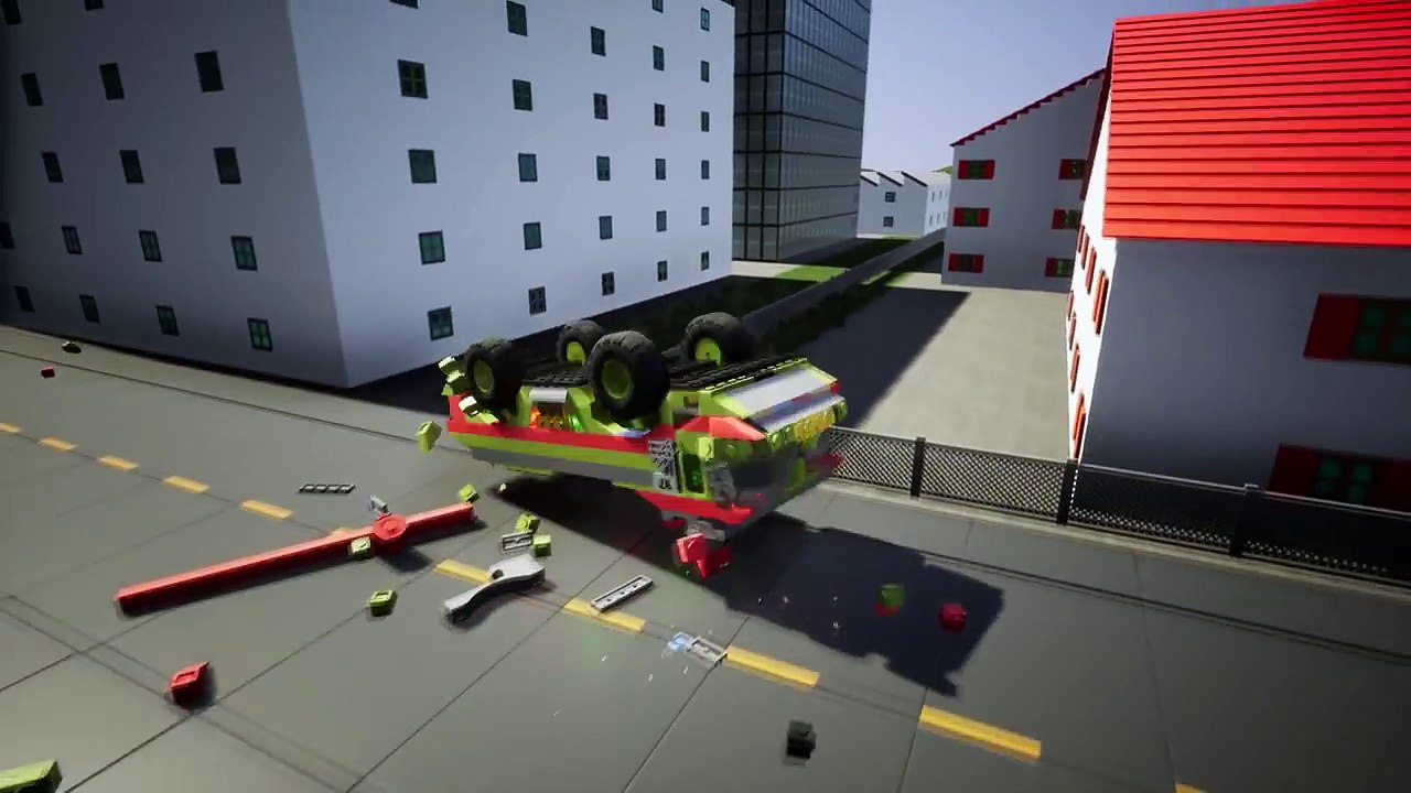 Building Cars Falls Crashes #36   Brick Rigs