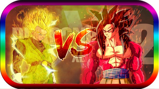 dragon ball xenoverse 2 fr GOKU Super Saiyen 4 Blue vs sangohan super sayen 2