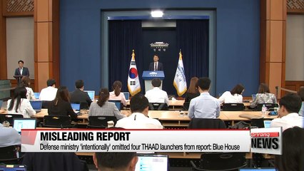 Presidential office confirms ministry's deliberate omission of THAAD launcher delivery