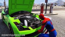 Spiderman Disney Cars Lightning McQueen Repair New Police Cars (Nursery Rhymes - Cartoon F