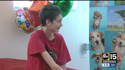 Boy with terminal illness receives thousands of birthday cards and a puppy party