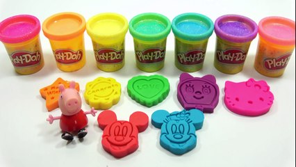 Learn Colors Play Doh Teddy Bear Finger Family Nursery Rhymes Peppa Pig Molds Creative for