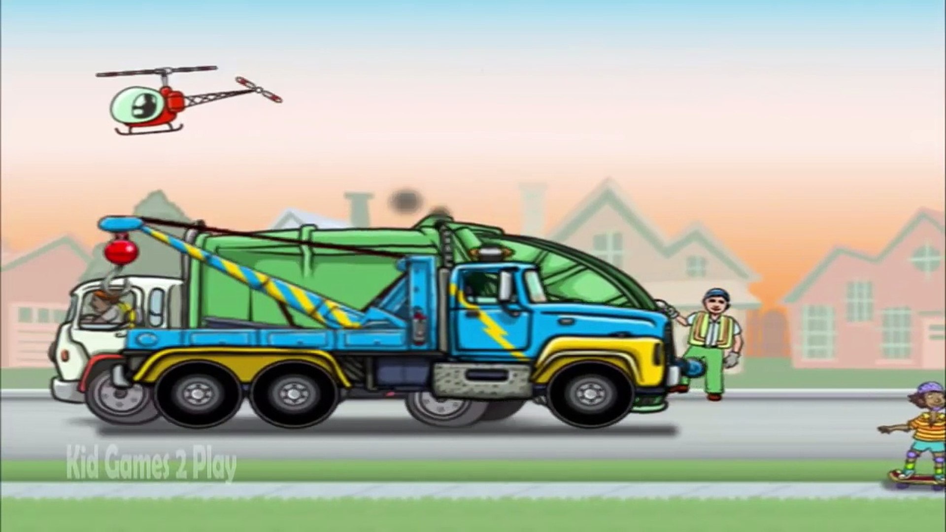 Garbage Trucks Game for Kids - Kids Learn How to Garbage Trucks Operation - Education Game