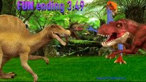 Dinosaur Fight Battle SPINOSAURUS vs GIGANOTOSAURUS T rex Kids Dino รบ ไดโนเสาร SuperFunRe