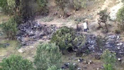 Şırnak'ta Düşen Askeri Helikopterin Enkaz Görüntüleri (5)