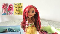 Ever After High Rosabella Beauty Doll Hair Restyle & Repaint Tutorial - How to Curl Doll H