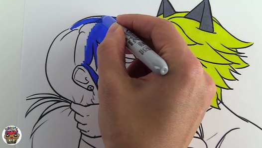 Miraculous Ladybug and Cat Noir Coloring Book Pages Videos ...