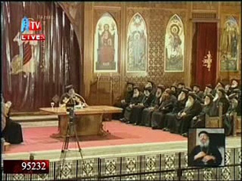 عظة البابا تواضروس الاربعاء 12.11.2014 - ( كرامة الكنيسة و مهابتها )