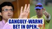 ICC Champions Trophy: Sourav Ganguly-Shane Warne bet over Aus vs Eng match | Oneindia News