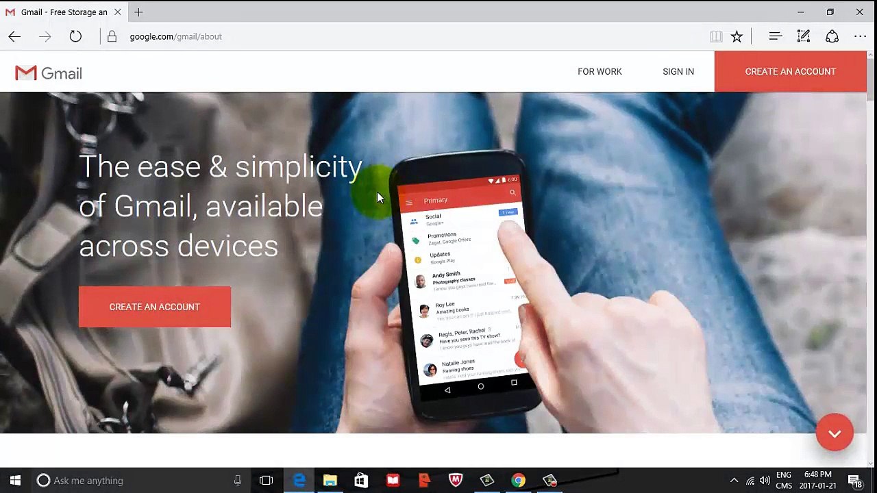 كيف تنشئ ايميل EMAIL GMAIL – 2017 على الجي ميل GMAIL – 2017