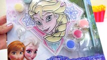Sand Art Craft with Disney Frozen Stickers and Queen Elsa + Princess Anna Dolls Cookieswir