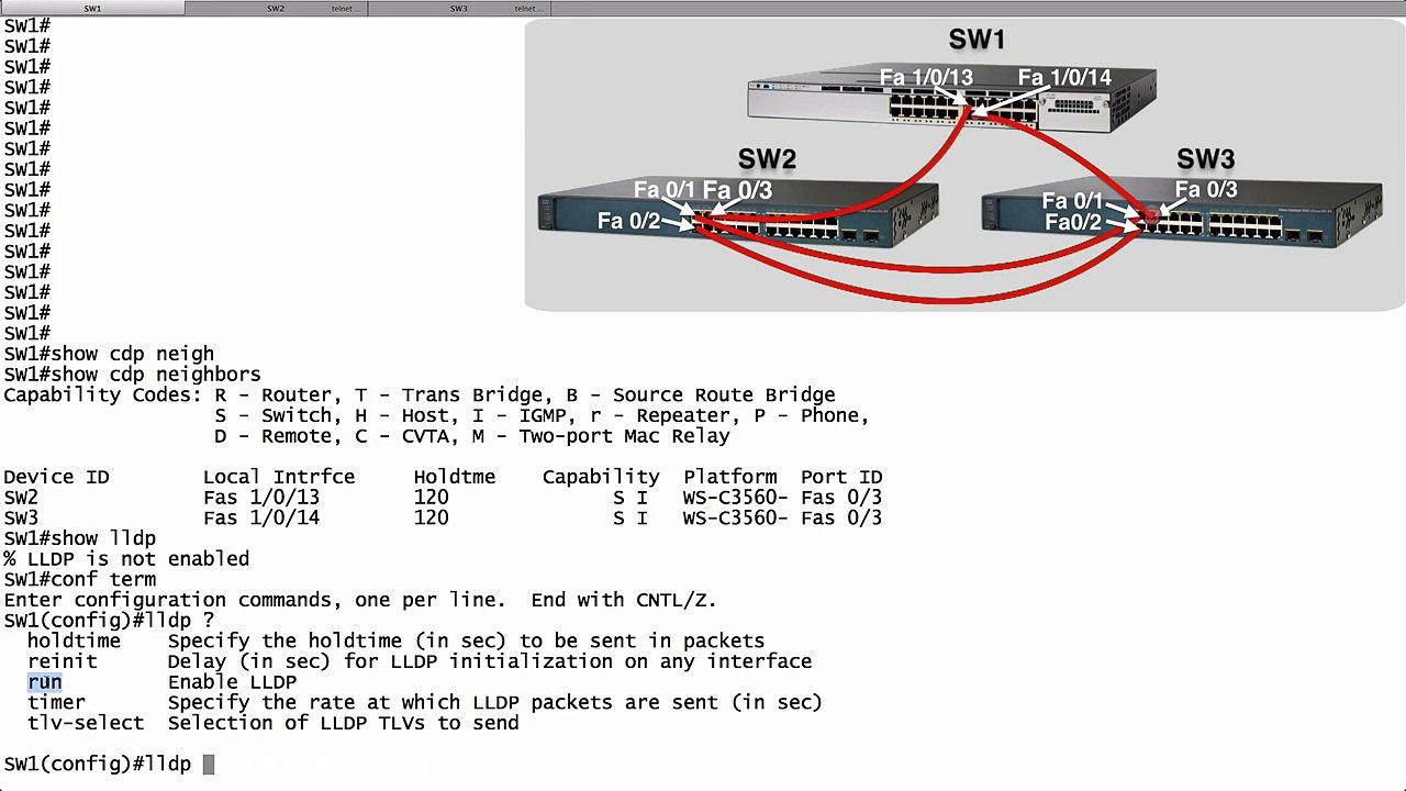 Lesson 1.4- CDP vs. LLDP - CCNP Routing and Switching SWITCH 300-115 Complete Video Course