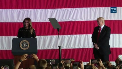 Stunning First Lady Melania Trump Reflects On Trip With Soldiers