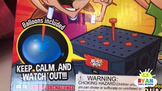 BLAST BOX BALLOON EXPLOSION Pop Challenge! Family Fun Egg Surprise Toys for Kids