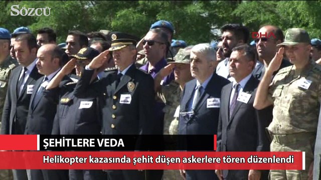 Helikopter kazasında şehit düşen askerler törenle memleketlerine uğurlandı