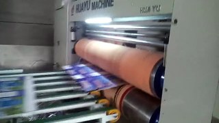 China HS full vacuum transfer 5 color printer dryer coater dryer die cutter stacker