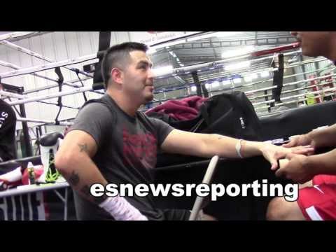 RIOS JOKES ABOUT BRADLEY FACEOFF reporter takes him seriously - EsNews Boxing