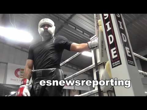 brandon rios on fighter sparring mikey looking like bambi - EsNews Boxing