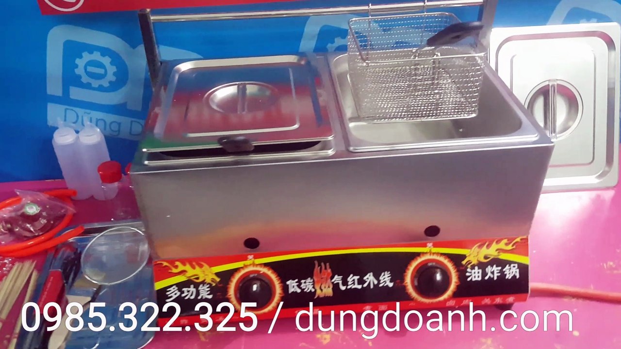 Bếp chiên nhúng gas đôi giá rẻ như thanh lý