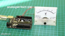 Arduino Project  Art Deco Analog Thermometer with Arduino Uno and a DS18B20 temperature sensor