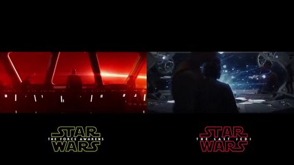 Star War Les Derniers Jedi vs Le Réveil de la Force - Comparaison des teasers