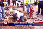 Miraflores: detectan conexiones clandestinas de agua en calle de “Las Pizzas”