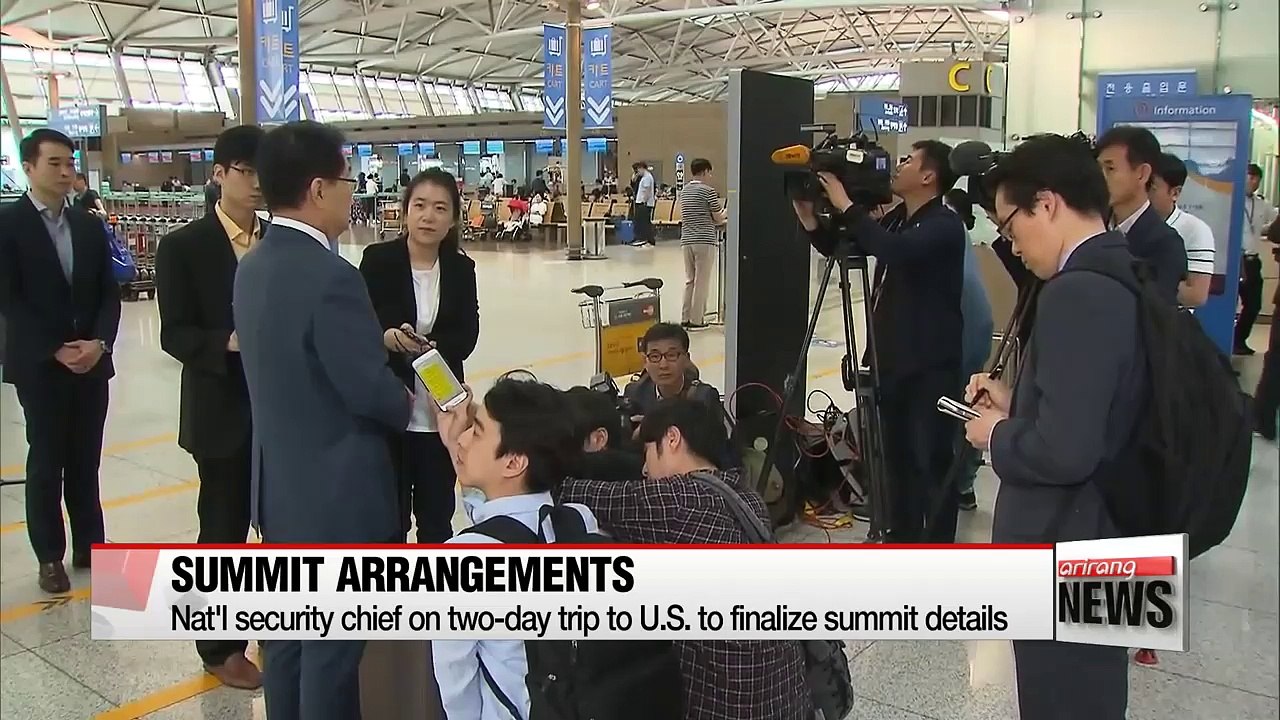Moon's top security advisor departs for U.S. to discuss summit, N.K. threats