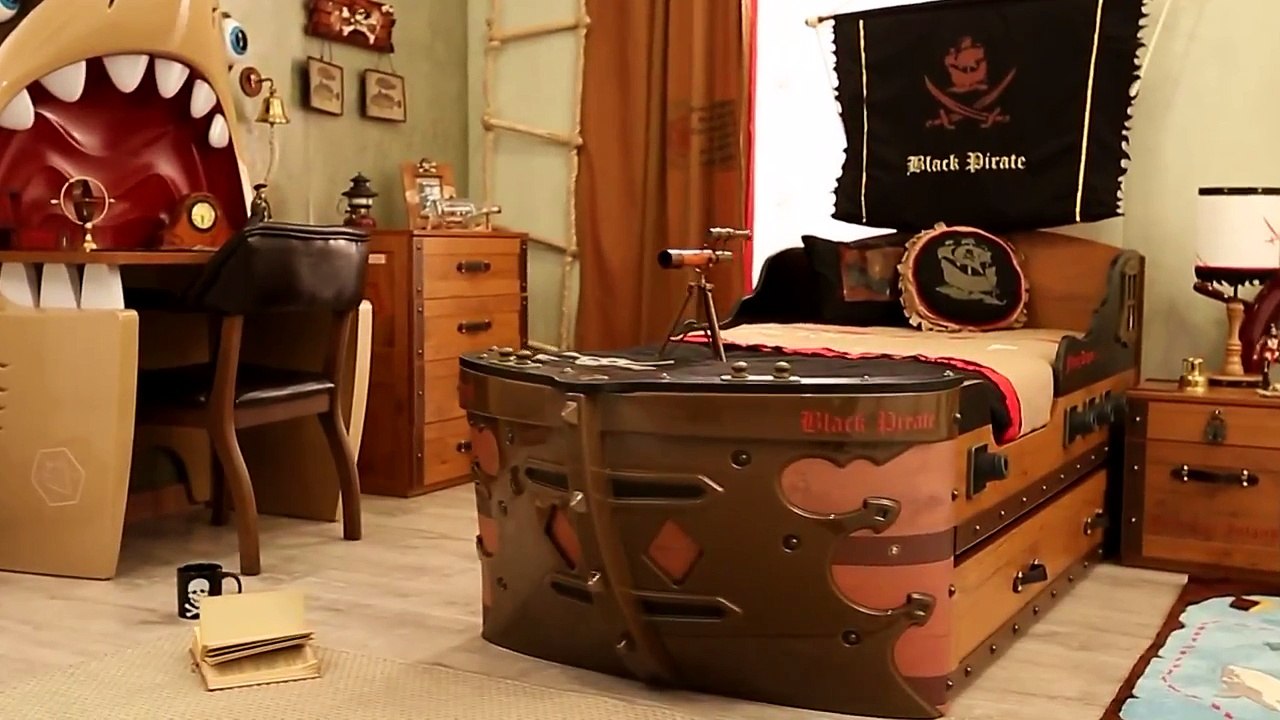 Black Pirate Theme Bedroom