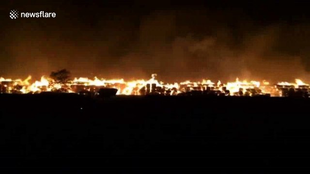Huge blaze engulfs paper mill