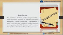 Dissertation help services- My Assignment Services