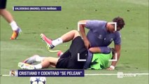 ¡Lucha grecorromana! La ‘pelea’ entre Coentrao y Cristiano Ronaldo en pleno entrenamiento