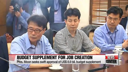 President Moon hurries budget supplement for job creation; addresses household debt