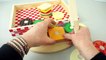 Making A Toy Velcro Sandwich And Velcro Hamburger  Playset For Children  Toyshop - Toys For Kids