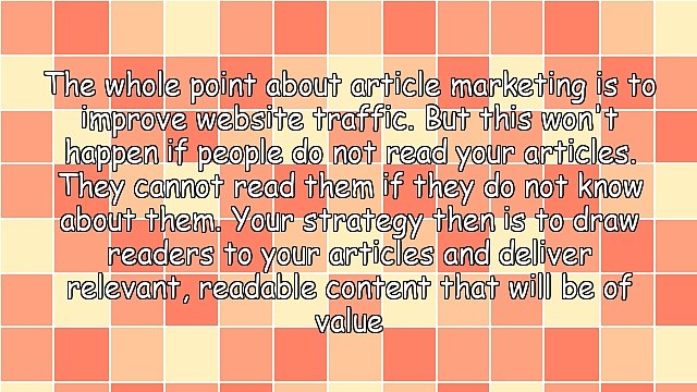 Article Marketing - 4 Tips To Improve Website Traffic