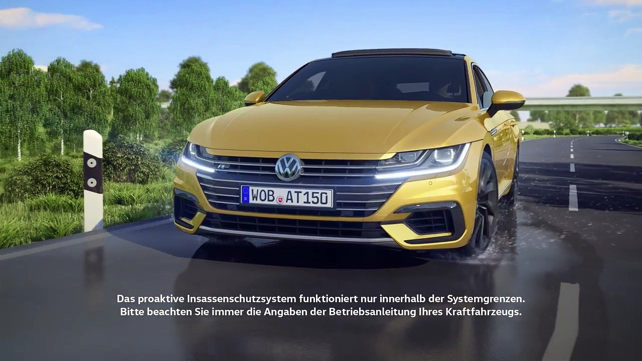 Die Assistenzsysteme im Volkswagen Arteon - Proaktives Insassenschutzsystem
