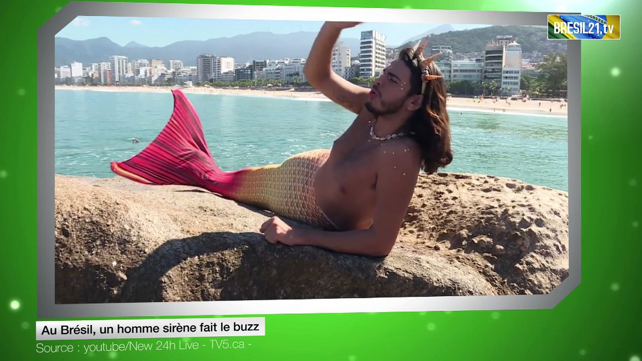 Au Brésil, un homme sirène fait le buzz