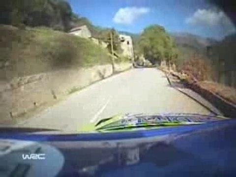 Mikko Hirvonen lost a wheel at Rally Corsica