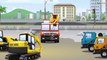 JCB Bulldozer Digging with Dump Truck & Crane Kids Animation - Cars & Trucks Cartoon for Children