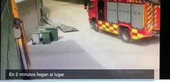 Moment of blast at chemical factory in Spain captured on CCTV, 30 people injured