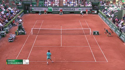 Roland-Garros 2017 : Gasquet fusille Estrella Burgos avec son revers ! (6-1)