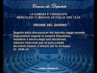Roma - Camera - 17^ Legislatura - 807^ seduta (31.05.17)