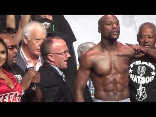 Mayweather vs Berto HEATED EPIC FACE OFF & WEIGH IN!!! EXCHANGE of WORDS!!! EsNews